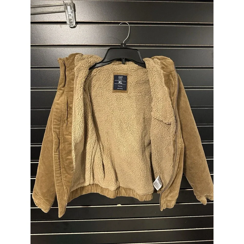 Gap Boys Sherpa Lined Corduroy Jacket Size XL 12